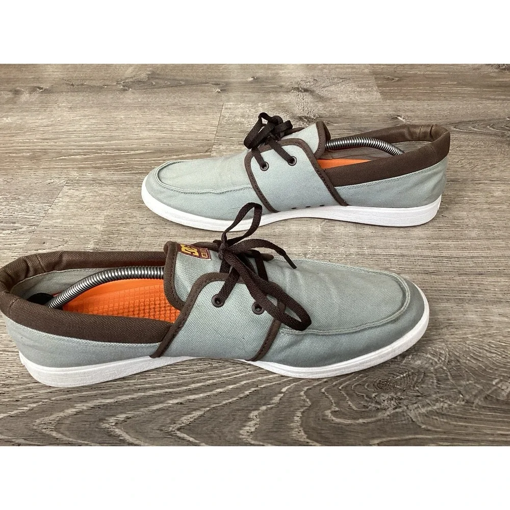 DC Hampton Mens Shoes Size 13 Boat Sneakers Gray Brown Orange 320145